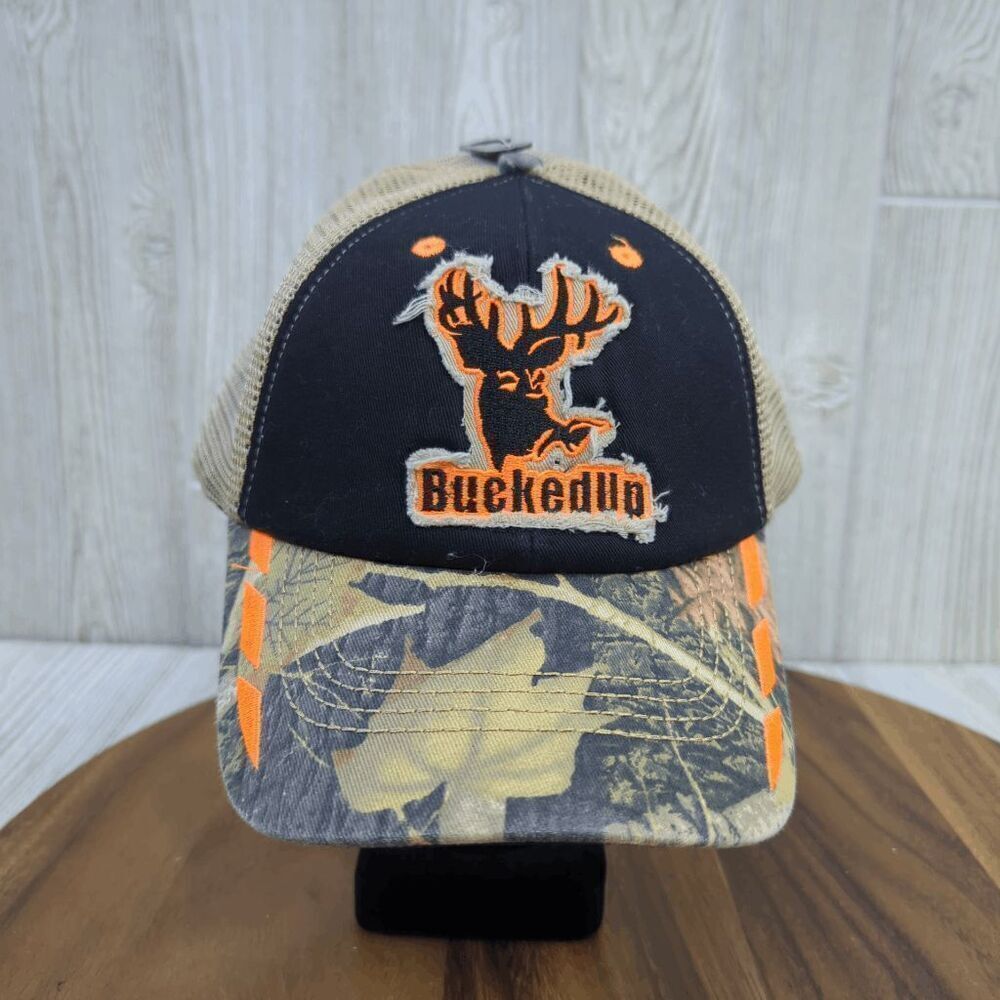 Buckedup Men's Camo Hunting Buck Adjustable Hat Baseball Cap